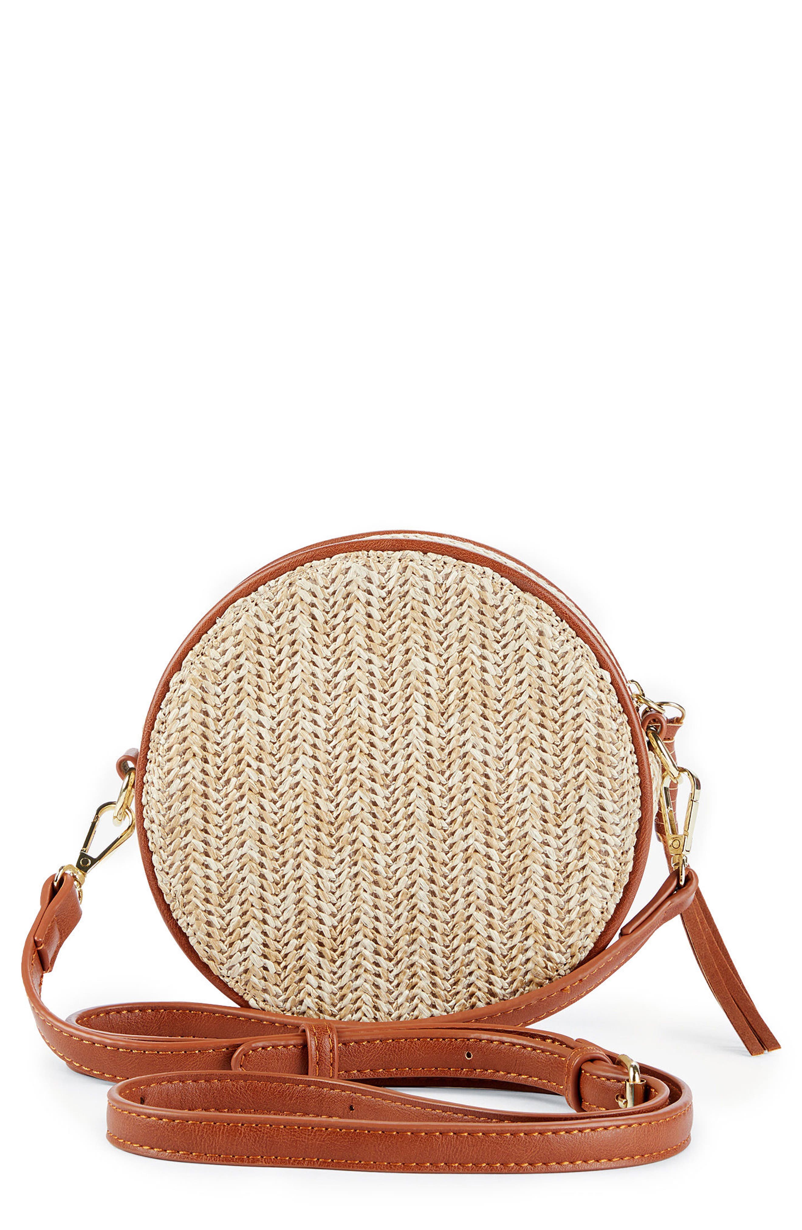 Sole Society Pipper Small Faux Leather Crossbody Bag, Main, color, 