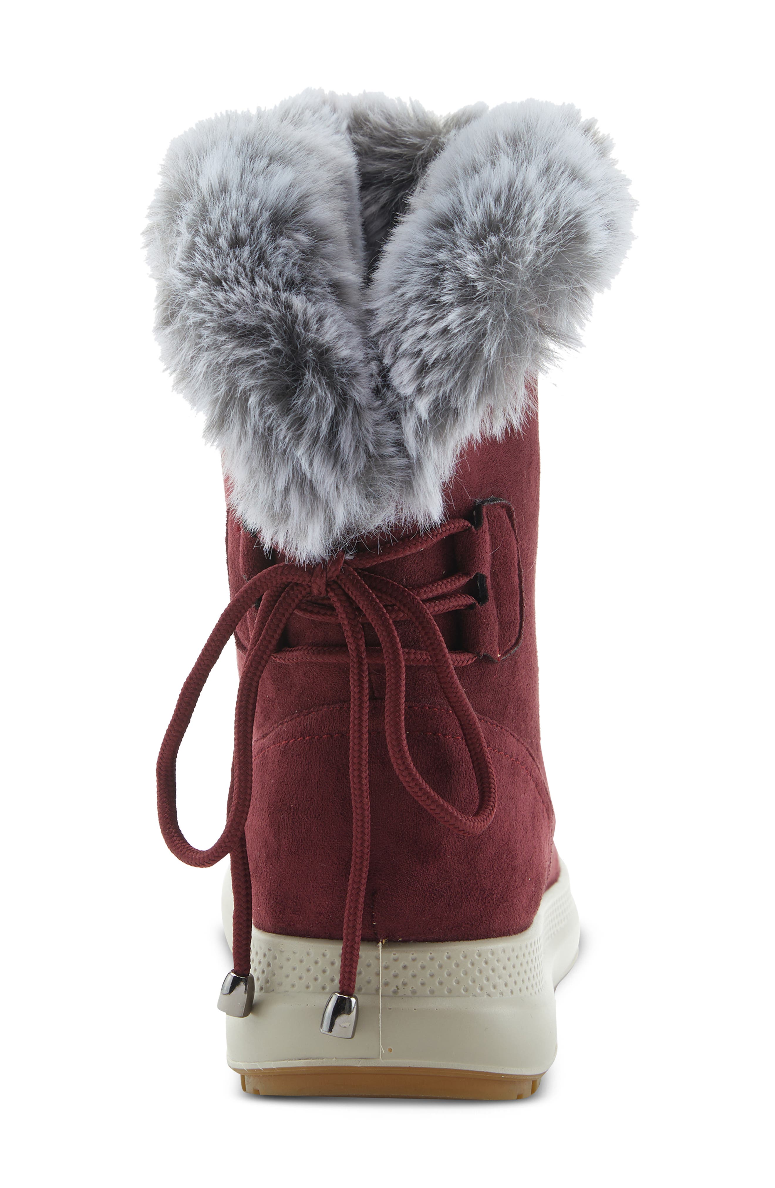 Flexus by Spring Step Snowbird Waterproof Faux Fur Boot, Alternate, color, 