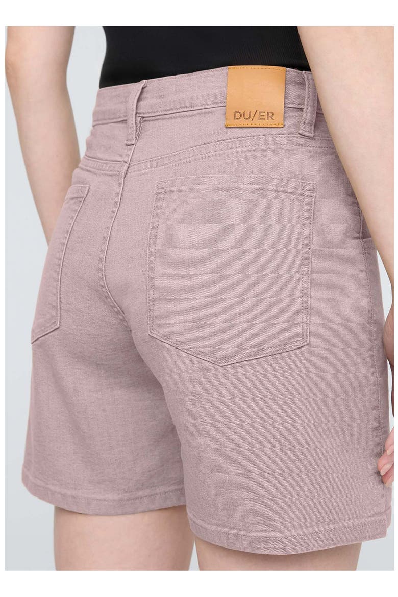 Stretch Canvas High Rise Relaxed Short, Alternate, color, Chalk