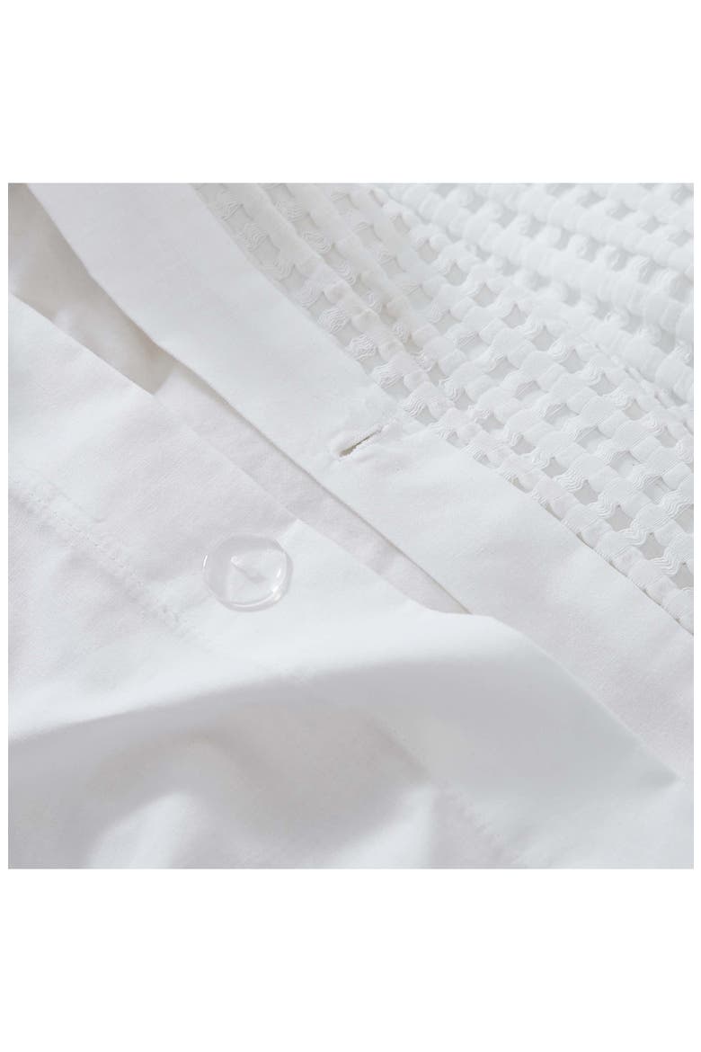 Solid Waffle Duvet Cover Set, Alternate, color, WHITE