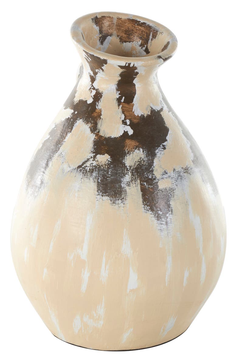 GINGER BIRCH STUDIO Ceramic Vase, Alternate, color, Cream