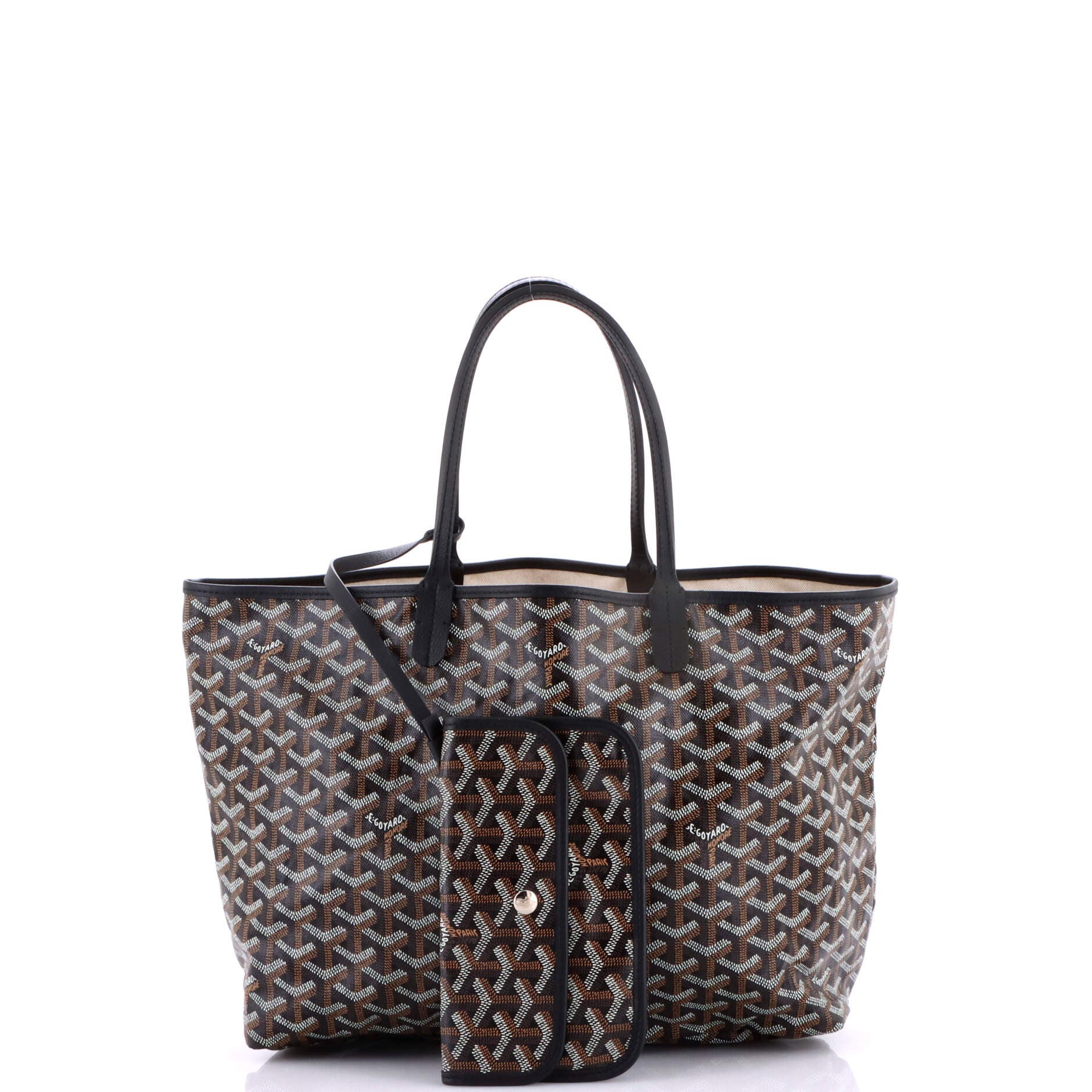 Pre-Owned Goyard Saint Louis Tote Coated Canvas PM, Alternate, color, Black