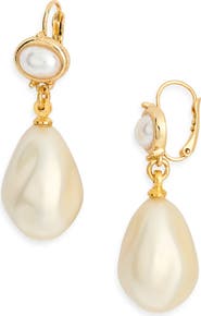 Kenneth Jay Lane Faux Pearl Drop Earrings