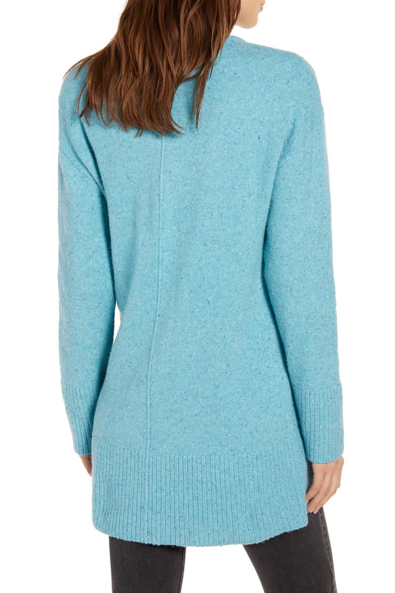Cozy V-Neck Cardigan (Nordstrom Exclusive), Alternate, color, TEAL SICILY COMBO