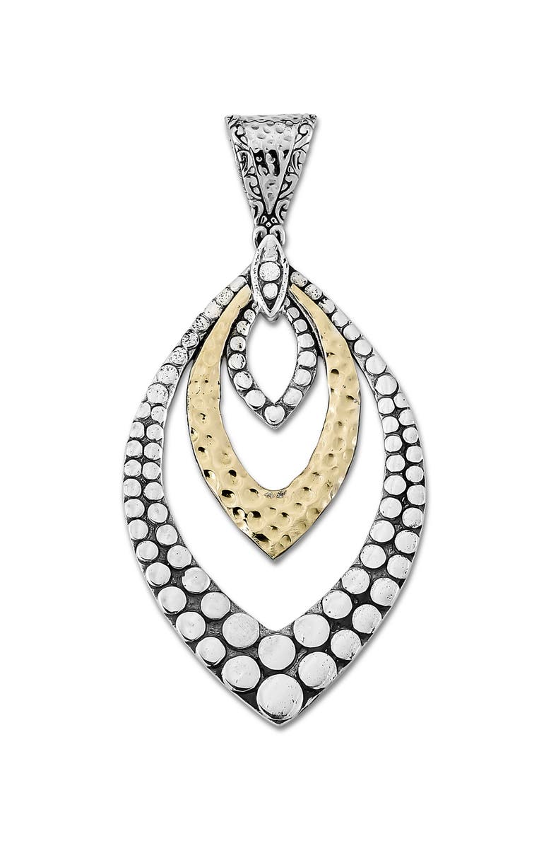 SAMUEL B. Beaded Marquise Pendant, Main, color, Silver And Gold