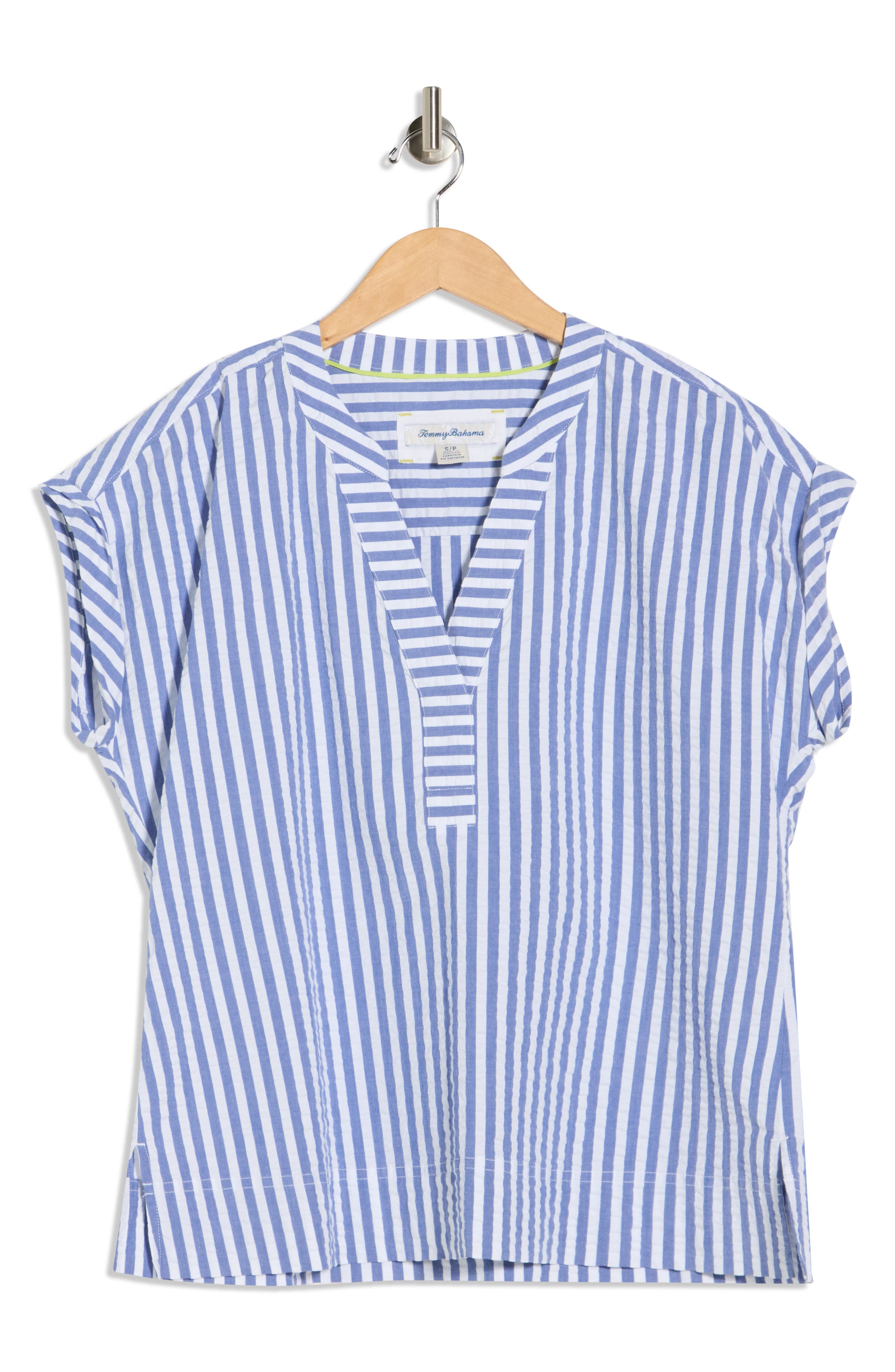 Tommy Bahama Frond Harbor Stripe Seersucker Top