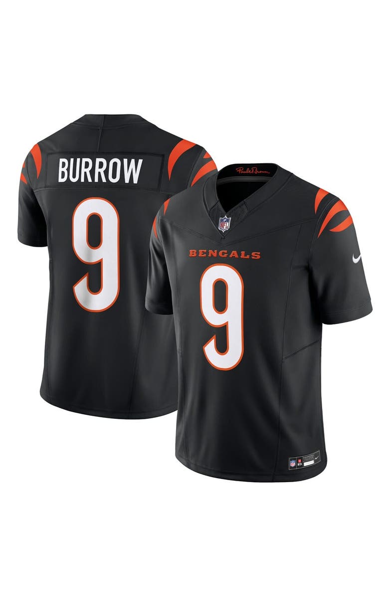 Nike Men's Nike Joe Burrow Black Cincinnati Bengals Vapor F.U.S.E. Limited Jersey, Main, color, Black