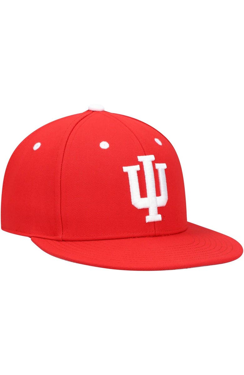 adidas Men's adidas Crimson Indiana Hoosiers On-Field Baseball Fitted Hat, Alternate, color, Crimson