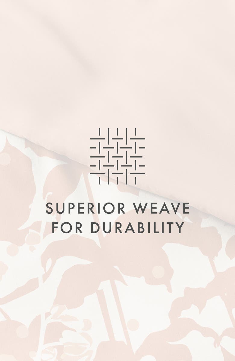 HOMESPUN Premium Ultra Soft Boho Flower 3-Piece Reversible Duvet Cover Set, Alternate, color, Clay