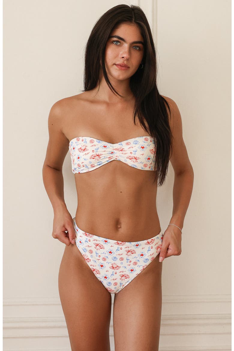 Hudson Bandeau Bikini Top, Main, color, Bonjour