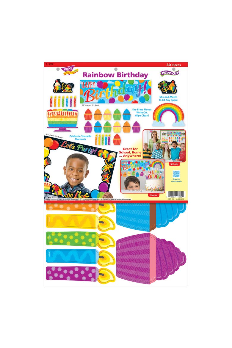 Rainbow Birthday Learning Set, Alternate, color, Multicolored