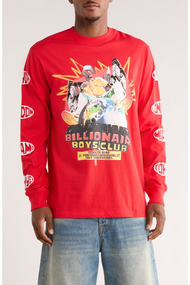 Heart Mind Dance Long Sleeve Graphic T-Shirt, Main, color, RED
