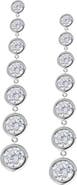 Crislu Graduated Cubic Zirconia Drop Earrings