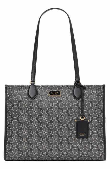 large spade floral coated canvas tote