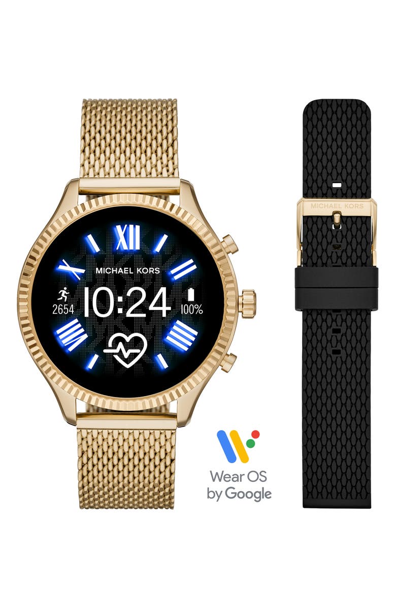 Michael Kors Gen 5 Lexington Mesh Bracelet Smart Watch, 44mm, Alternate, color, 