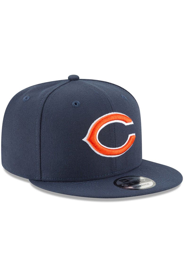 Men's New Era Navy Chicago Bears Basic 9FIFTY Adjustable Snapback Hat, Alternate, color, Navy