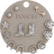 Panacea Western Set of 7 Assorted Stud Earrings