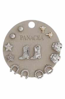 Western Set of 7 Assorted Stud Earrings