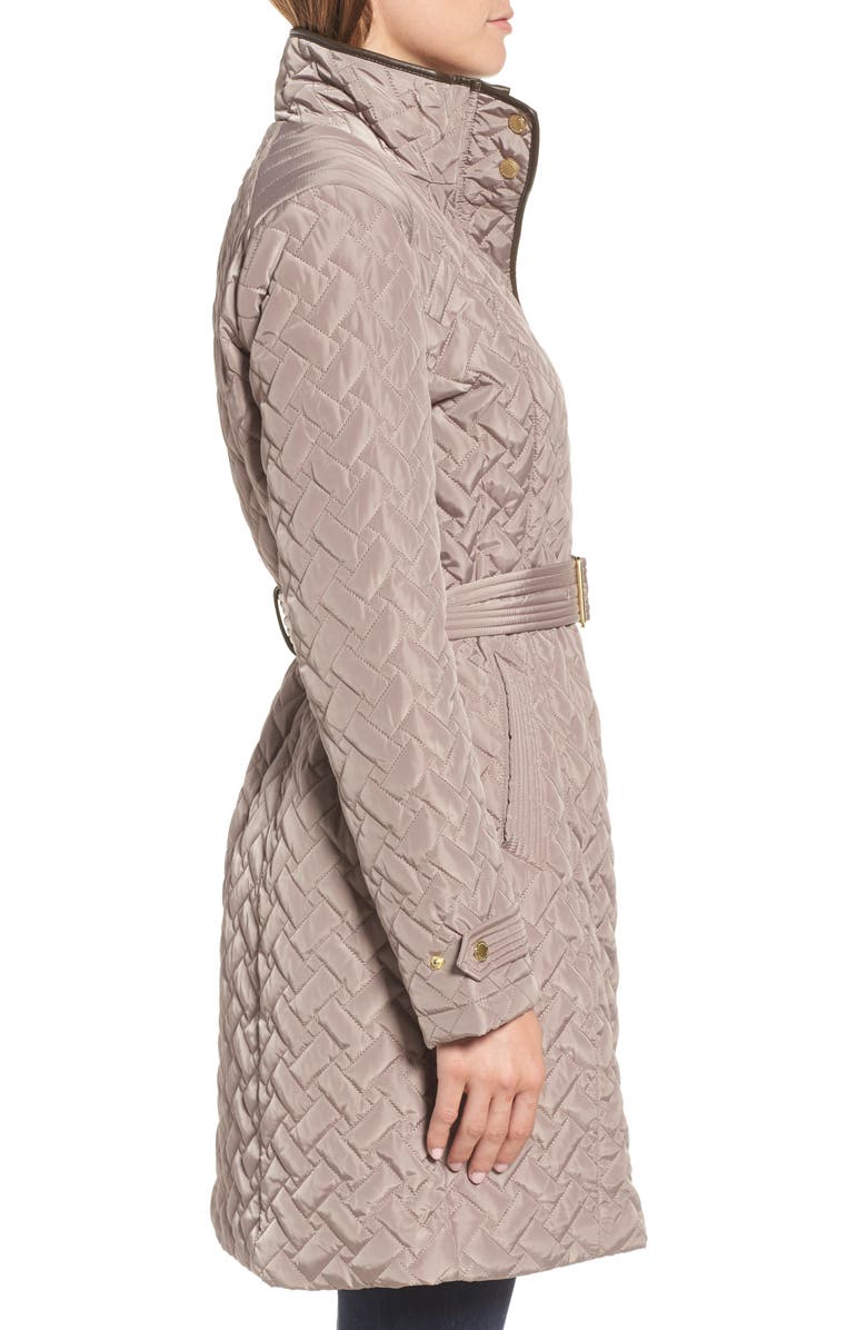 Cole Haan Signature Belted Quilted Coat, Alternate, color,