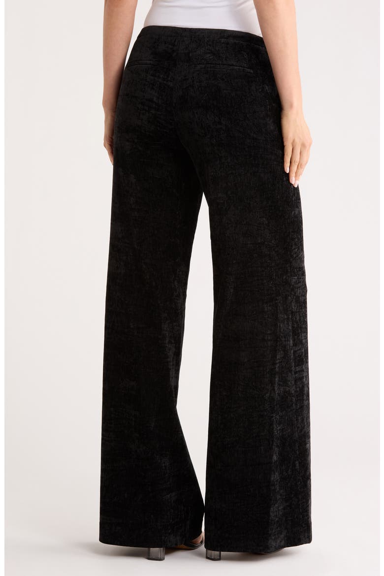 Conor Velvet Wide Leg Pants, Alternate, color, BLACK