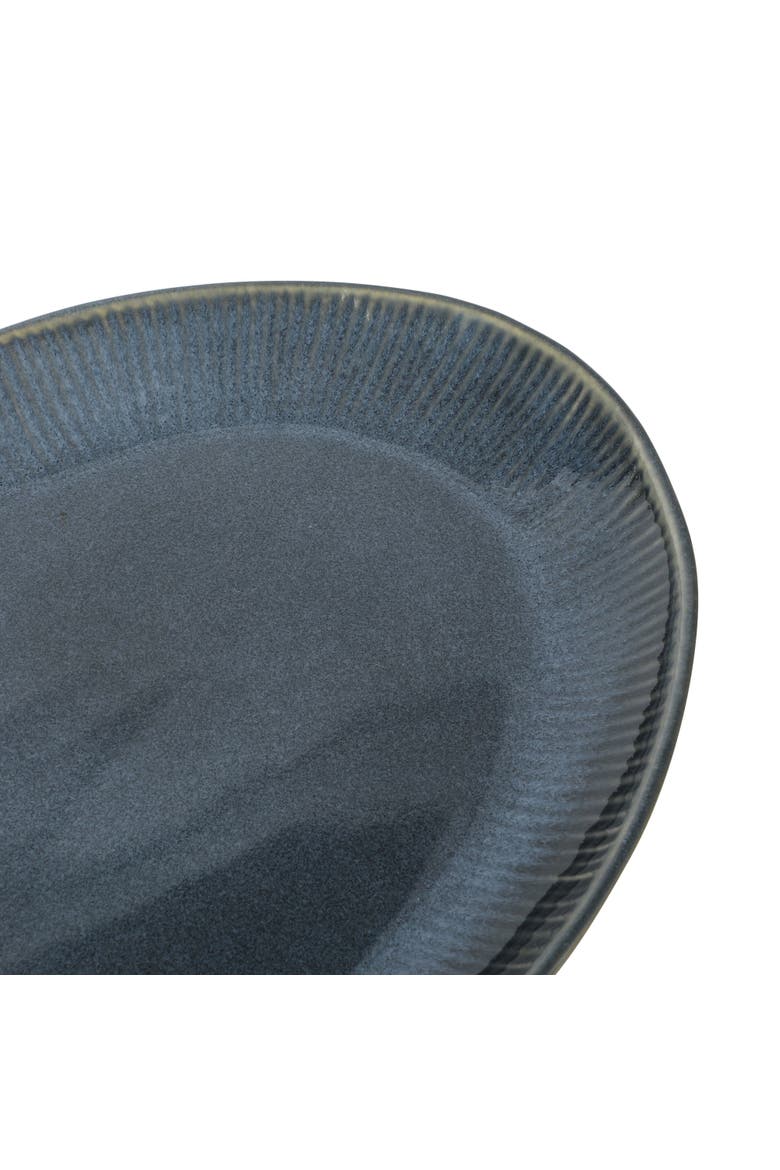 Dawson Mill 3-Piece Oval Reactive Glaze Stoneware Serving Platter Set, Alternate, color, Blue