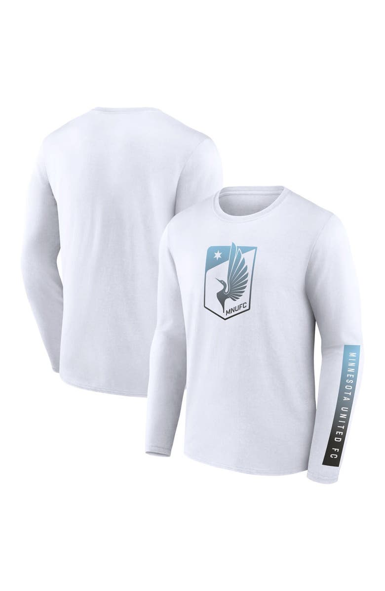 FANATICS Men's Fanatics Branded White Minnesota United FC Long Sleeve T-Shirt, Main, color, 
