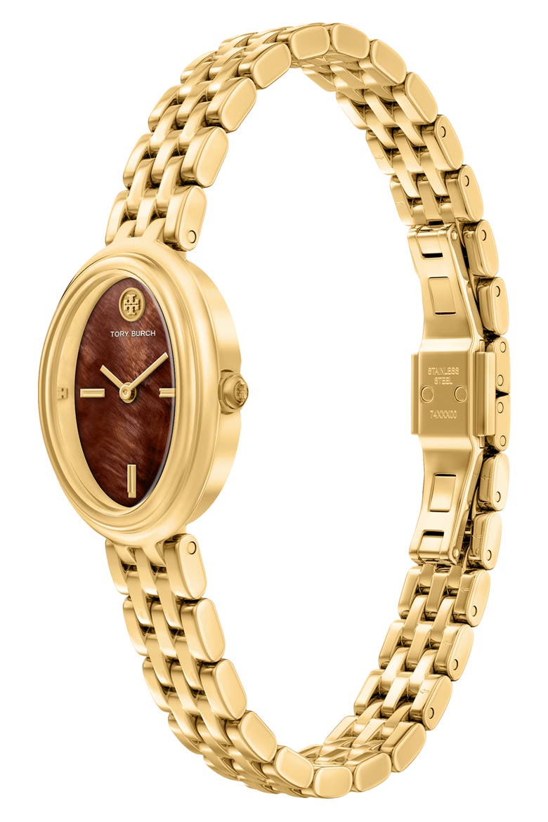 The Oval Bracelet Watch, 22mm x 28mm, Alternate, color, GOLD