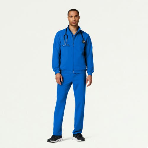 Jaanuu 6-pocket Classic Scrub Jacket In Blue