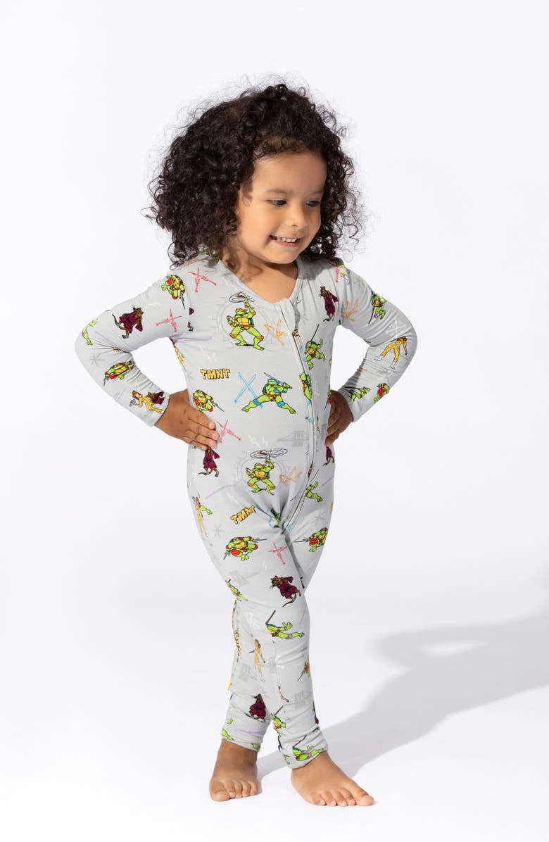 Bellabu Bear Kids' x Teenage Mutant Ninja Turtles Fitted Convertible Footie Pajamas, Alternate, color, 