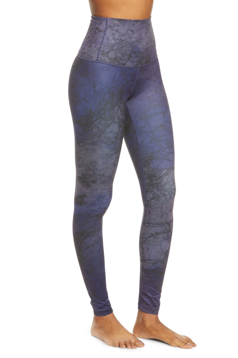 Renew Print Ultrahigh Waist Leggings, Alternate, color, BLUE MARBLED PRINT
