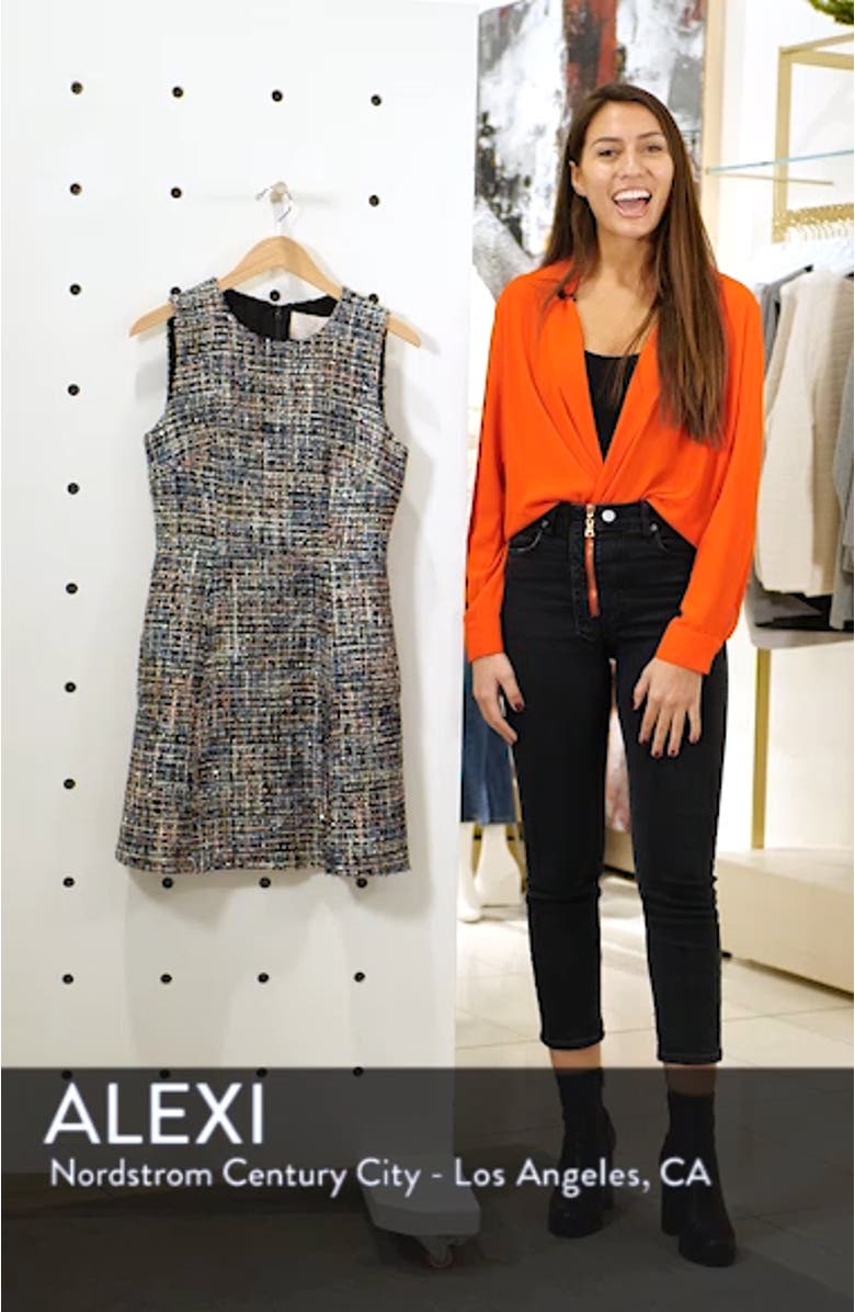Katherine Fantasy Bouclé Fit & Flare Dress, sales video thumbnail