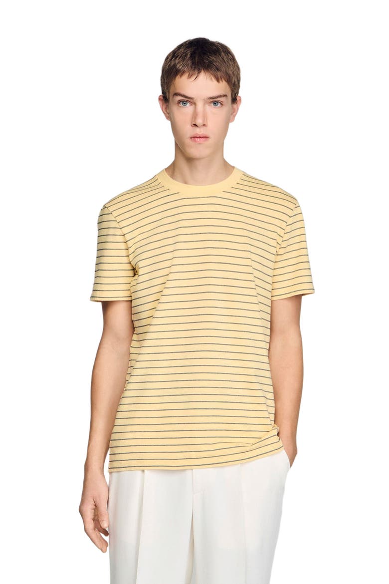 Striped T-shirt, Main, color, Yellow / black