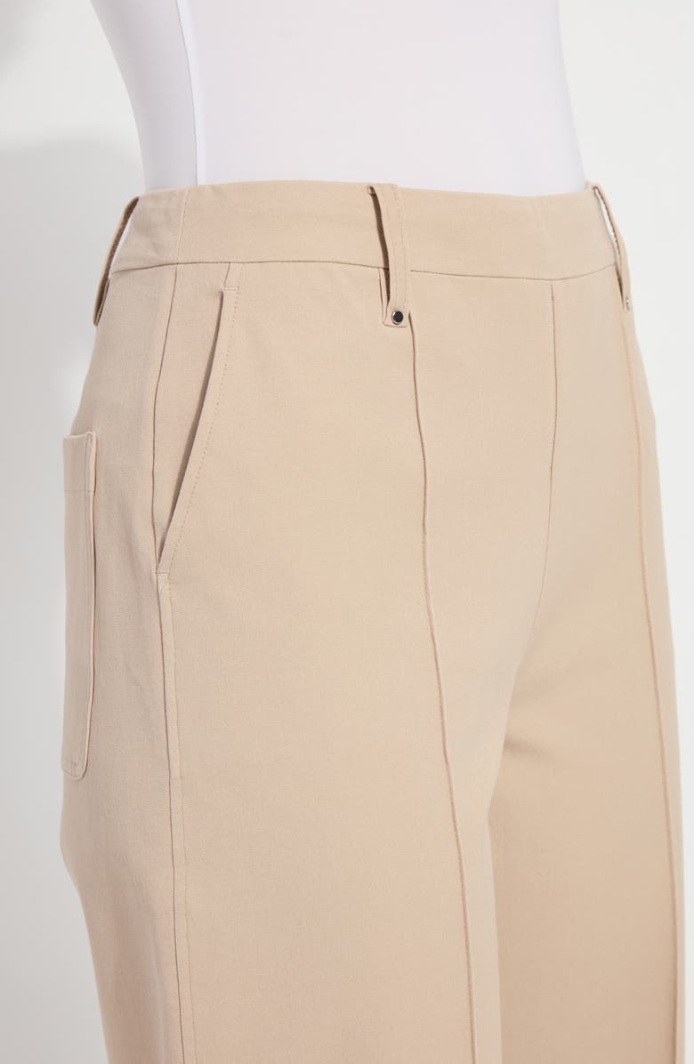 Lysse Miranda Pull-On High Waist Crop Wide Leg Twill Pants, Alternate, color, Khaki