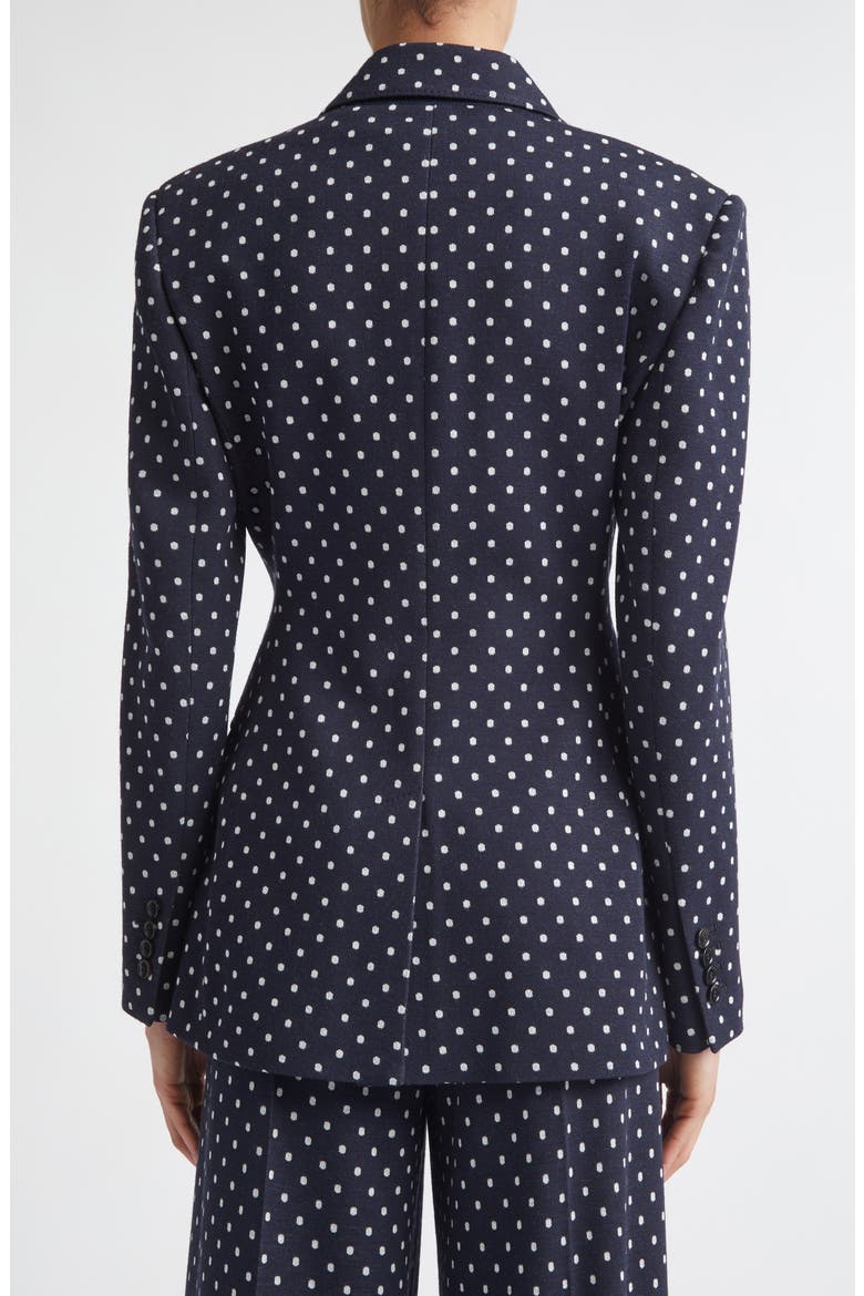 Double Breasted Dot Jacquard Knit Jacket, Alternate, color, ULTRAMARINE