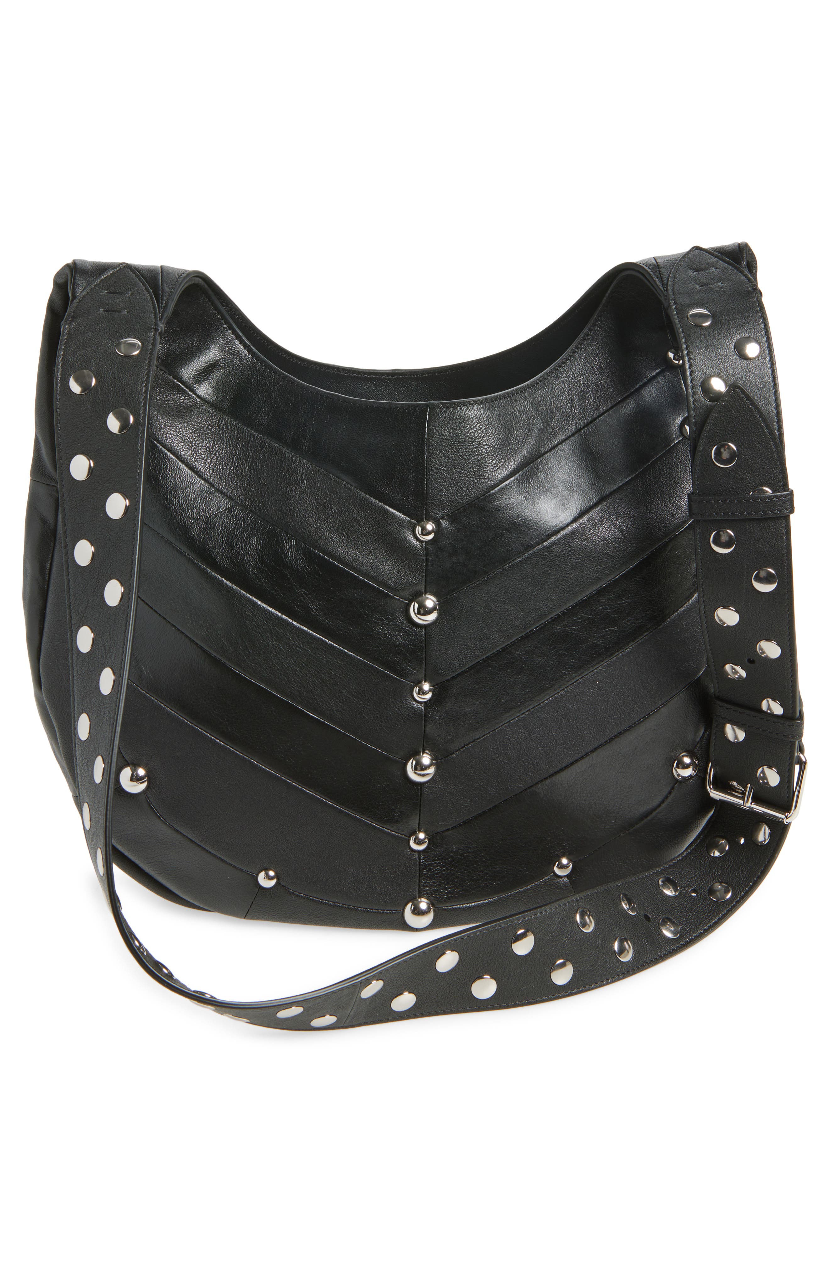 Valentino Garavani Hoboho Patchwork Leather Hobo Bag, Alternate, color, 