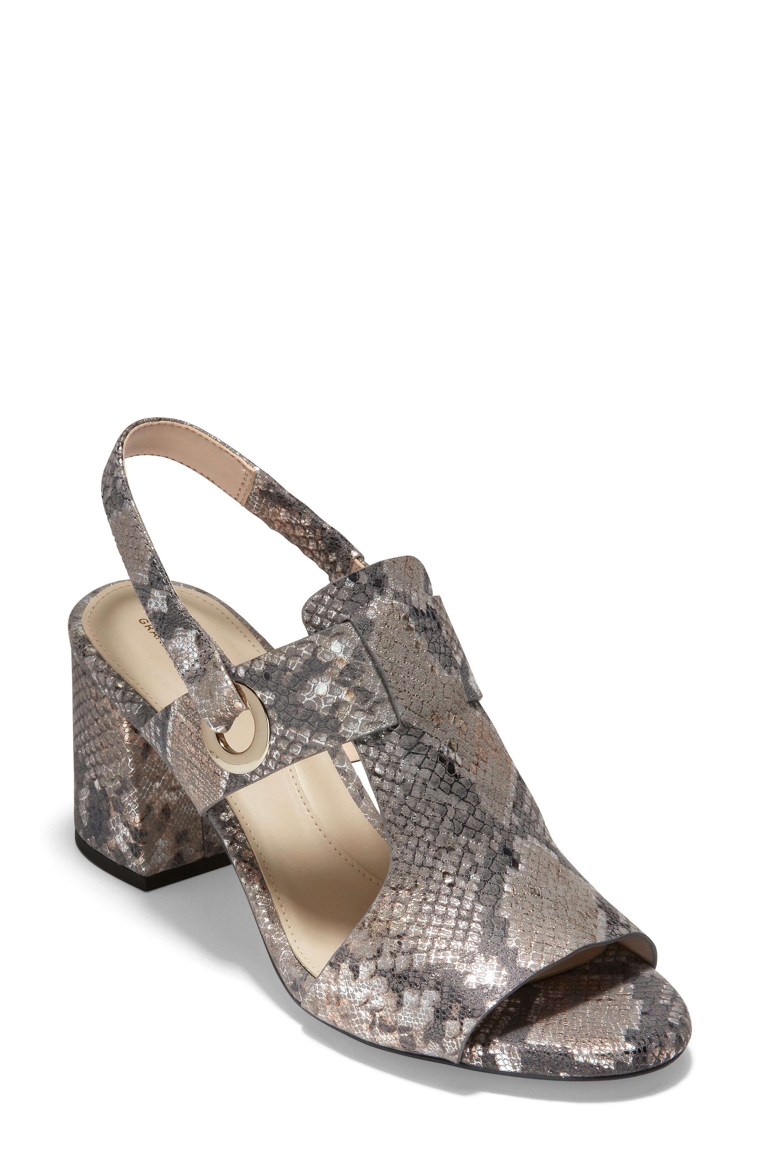 Grand Ambition Adele Slingback Sandal, Main, color, SNAKE PRINT LEATHER