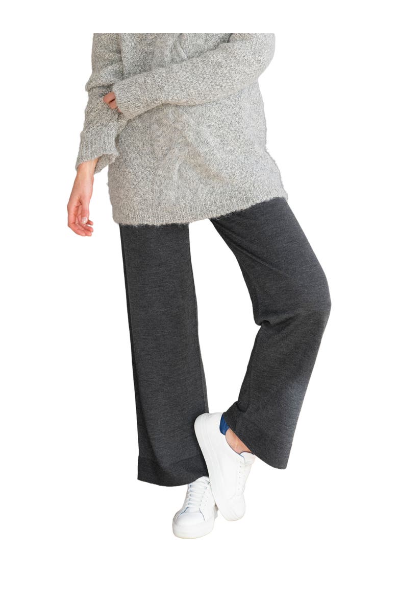 Wide Leg Merino Lounge Pants, Main, color, CHARCOAL