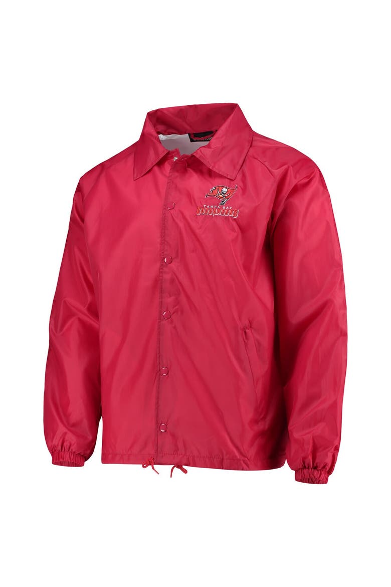 Men's Dunbrooke Red Tampa Bay Buccaneers Coaches Classic Raglan Full-Snap Windbreaker Jacket, Alternate, color, Red