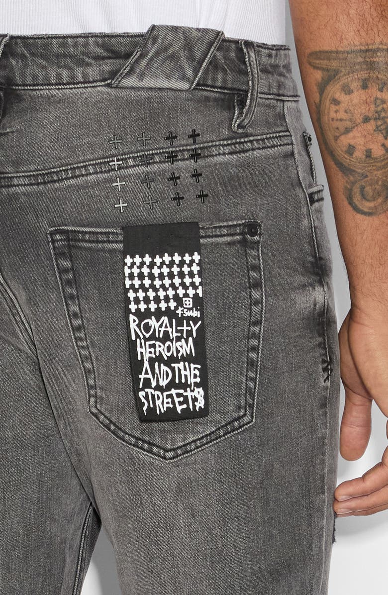 Ksubi Chitch Ripped Slim Tapered Leg Jeans, Alternate, color,