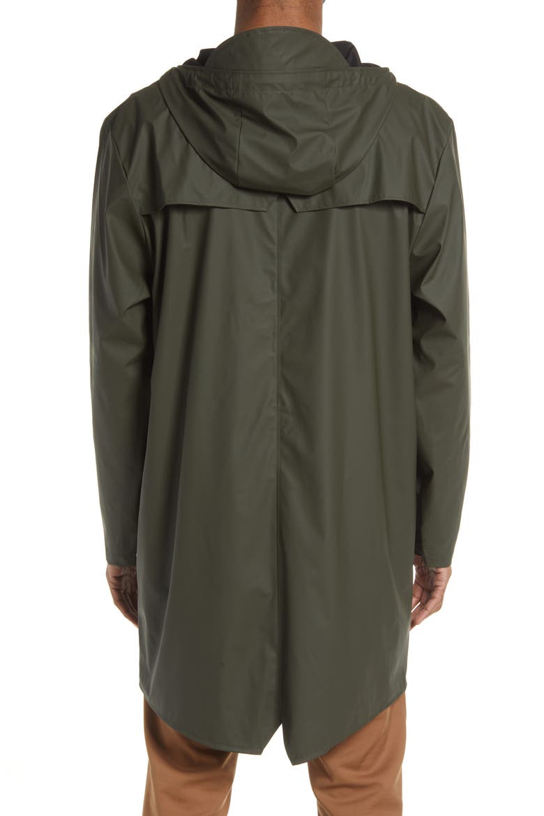 Waterproof Longline Jacket, Alternate, color, GREEN