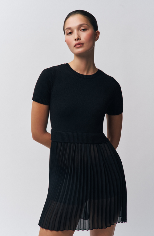 Guizio Black Evie Minidress In Black