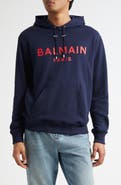 Balmain Logo Organic Cotton Graphic Hoodie