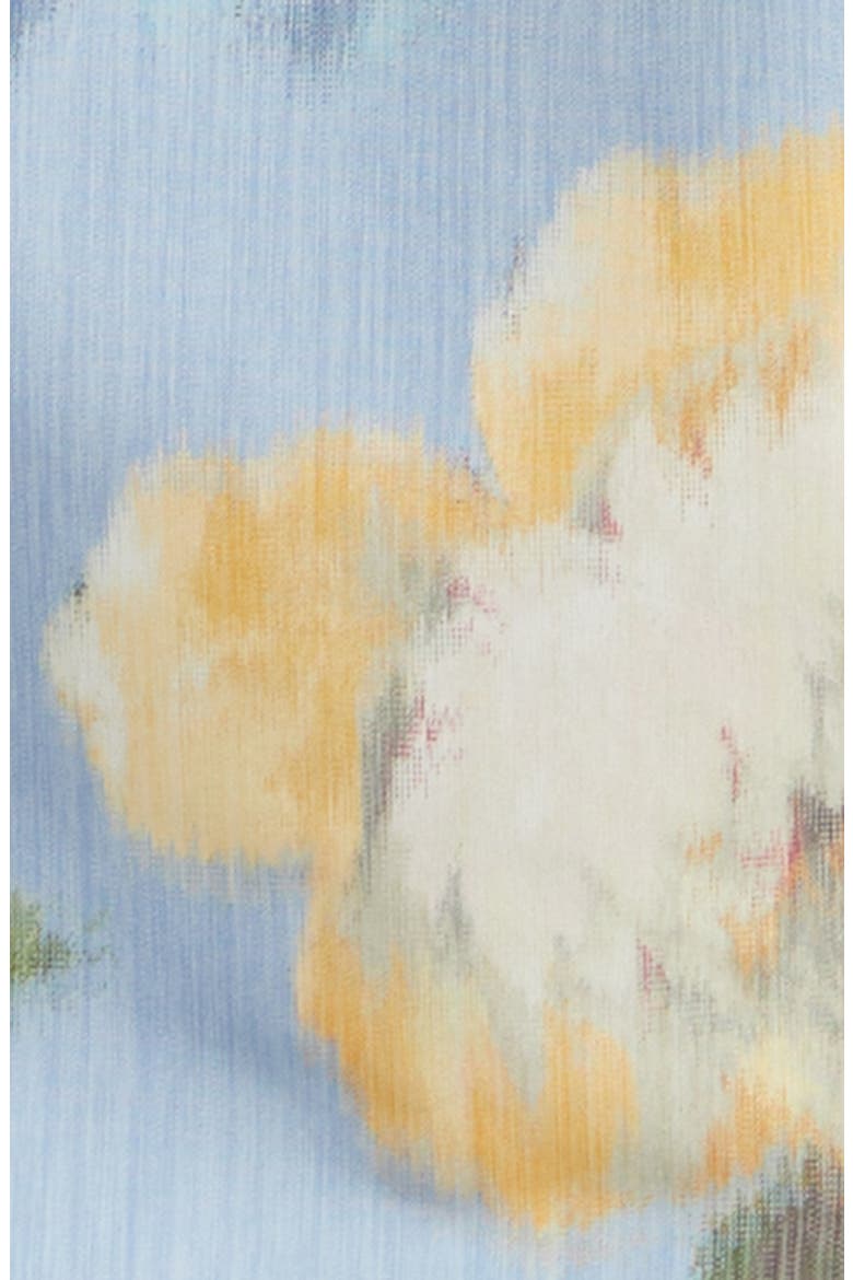 Ana Chiné Floral Print Button-Up Shirt, Alternate, color, CLOUDY BLUE MULTI