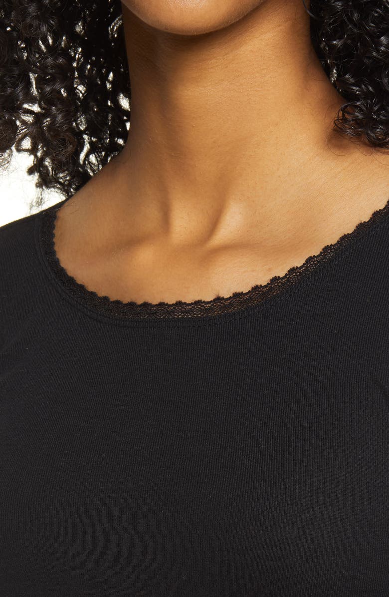 BP. Lace Trim Long Sleeve Tee, Alternate, color, 