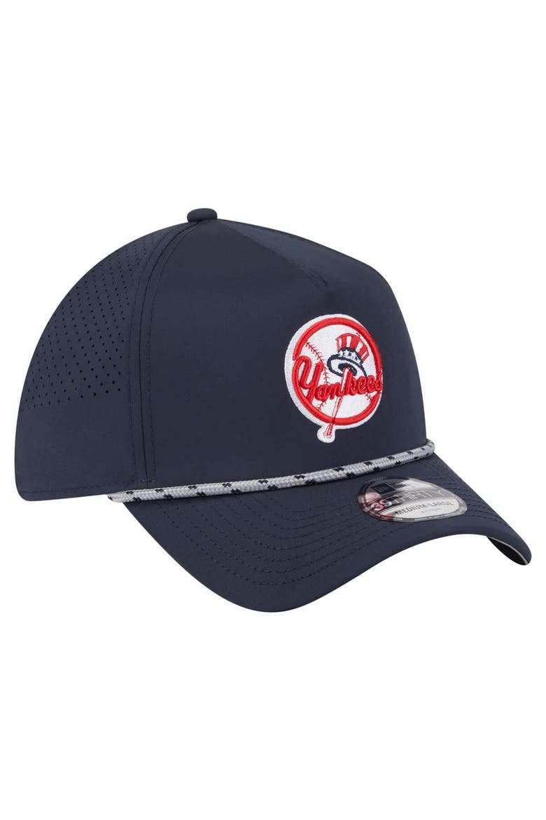 Men's New Era  Navy New York Yankees 39THIRTY A-Frame Perforated Flex Hat, Alternate, color, Navy