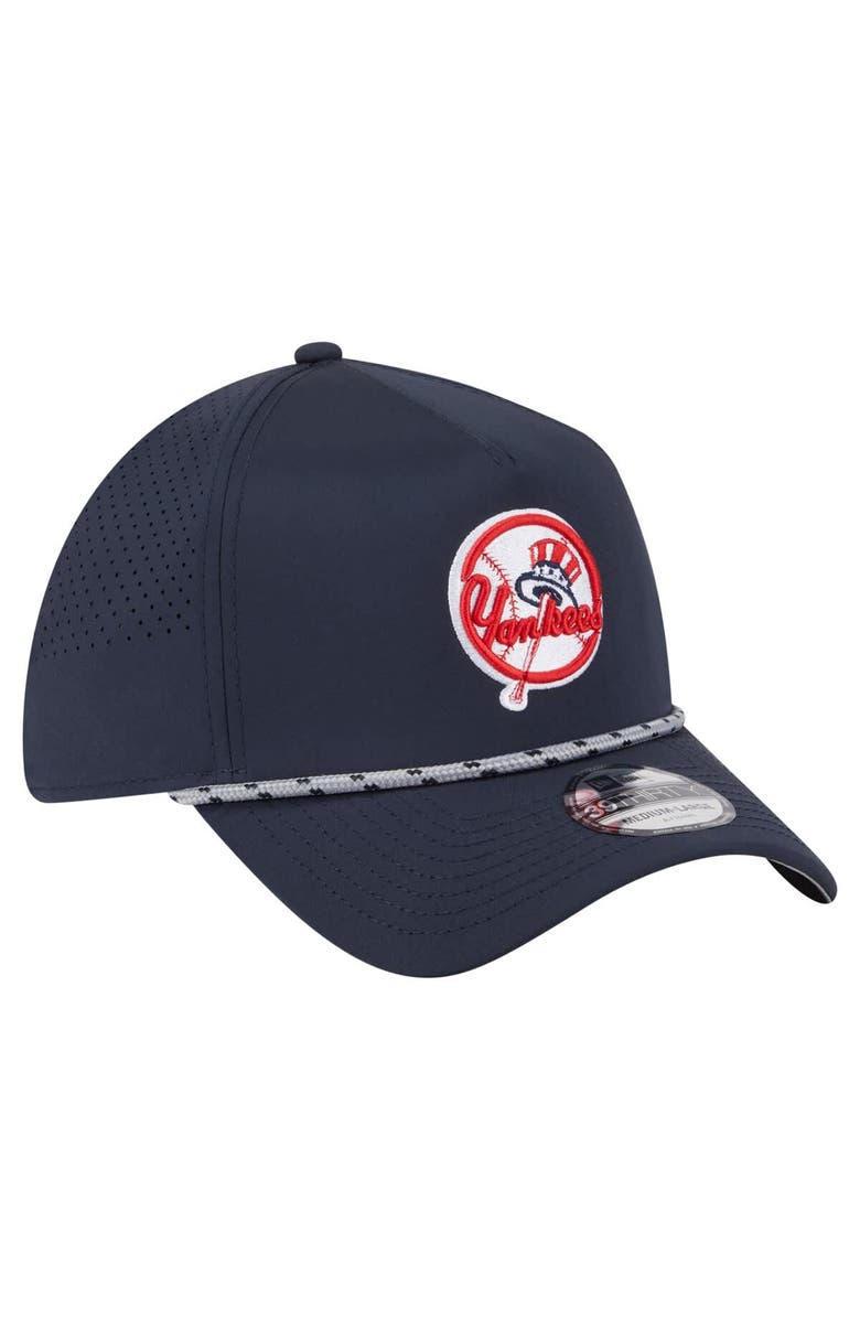 New Era Men's New Era Navy New York Yankees 39THIRTY A-Frame Perforated Flex Hat, Alternate, color, Navy
