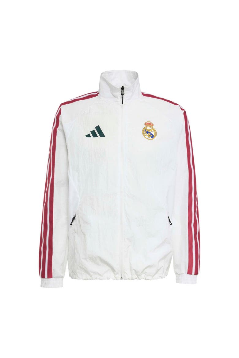Men's adidas  White Real Madrid 2026 Full-Zip Anthem Jacket, Alternate, color, White