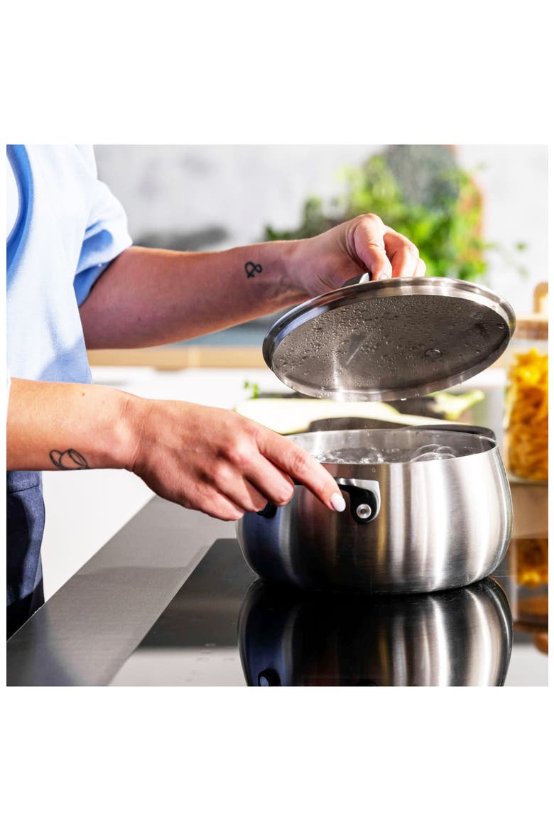 Belly Tri-Ply Stainless Steel Stockpot, Alternate, color, SMOKEY BLACK