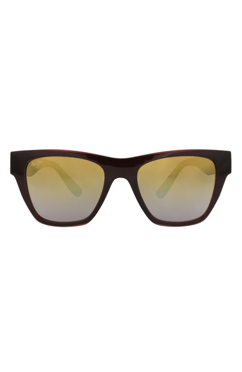 Maui Jim 54mm Core Square Polarized Sunglasses, Main, color, Brown Brown Gold