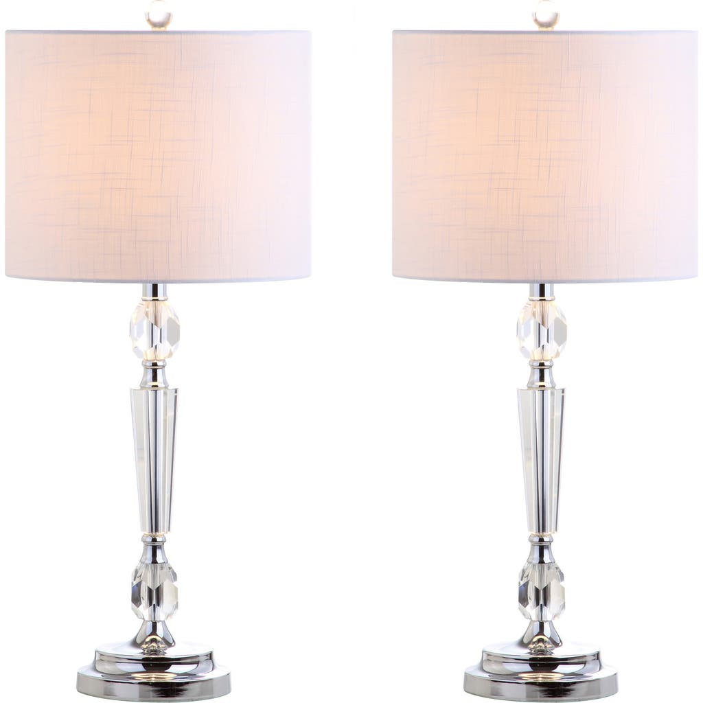 Jonathan Y Victoria 27" Crystal Led Table Lamp, Clear In Clear